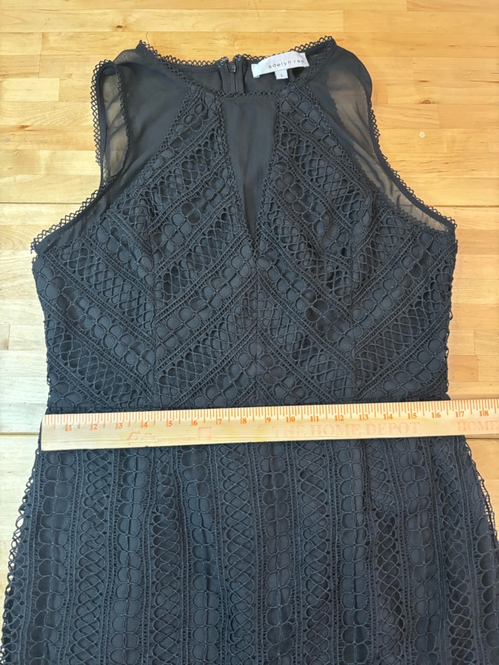 Adelyn Rae Black Sleeveless Lace A-Line Mini Dress - Picture 8 of 14